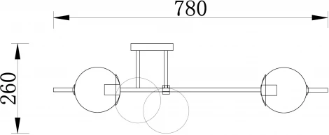 Потолочная люстра на штанге Freya Damask FR5205PL-06BS (220V, шар)
