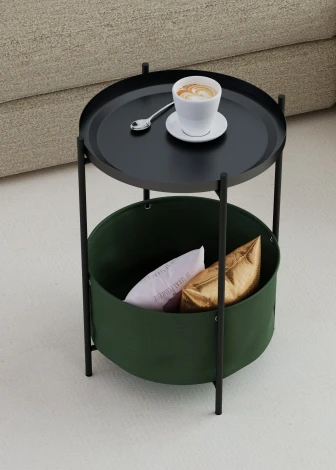 Журнальный стол LAVARIS Элдэй CUBA khaki(Хаки)/черный муар 6238440802