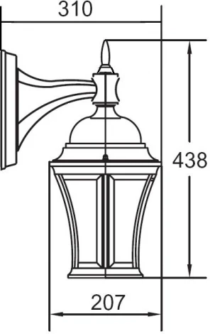 Настенный фонарь уличный ASTORIA 1 L 91302L Bl Oasis Light