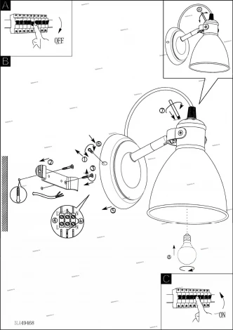 Бра Eglo Priddy 49468