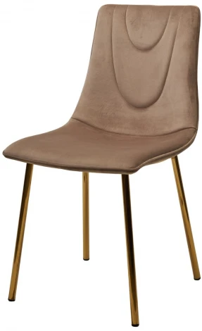 Стул ELLI BLUVEL-40 Бежевый, велюр / золотой каркас M-City 629M04986