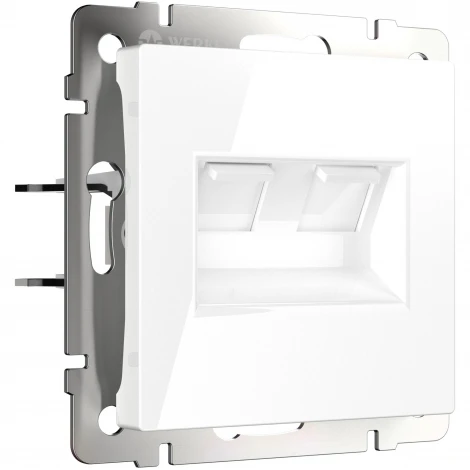 Розетка двойная Ethernet RJ-45 (белый) Werkel W1181101 (a051115)