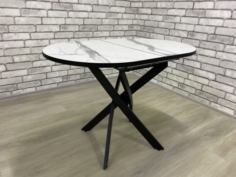 Стол Андромеда 2, Черный муар/Мрамор, Мир стульев