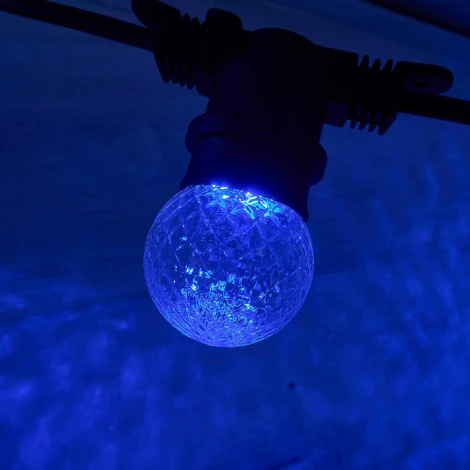 Лампа декоративная светодиодная, форма "Ананас", прозрачная, цвет синий Volpe Bicolor LED-D45-1W/BLUE/E27/CL/С PINEAPPLE