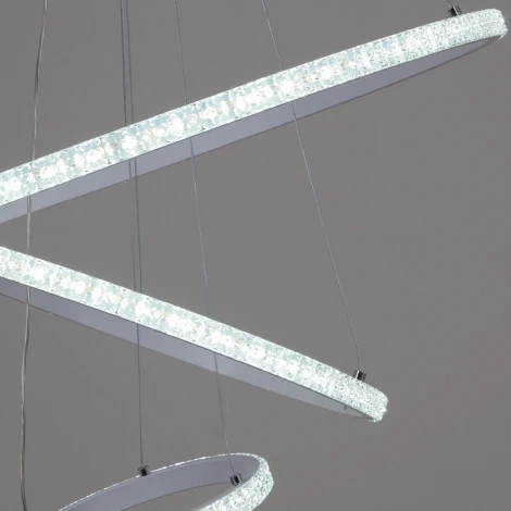 Подвесной светильник светодиодный с пультом Reluce 06315-3.9-03 WH (ночной режим, 220V, на тросе, кольцо)