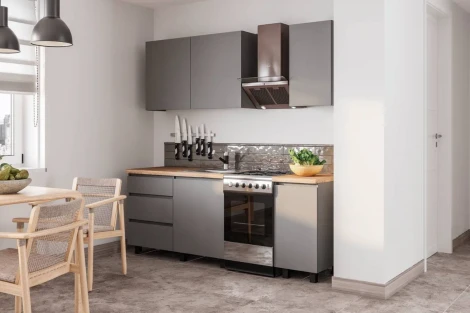 Готовая кухня БТС Асти 1,6м, Графит