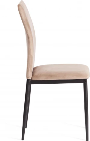 Обеденный стул Tetchair CAPRI (Металл,Вельвет/Бежевый,Черный)