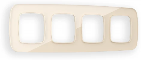 Рамка Ambrella Volt OMEGA Radian (Бежевый Стекло закаленное натуральное) 4-ая OF350304