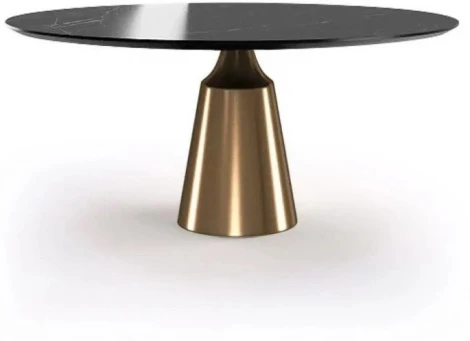 Стол круглый Top Concept Lucas 120, керамика глянцевая, черная