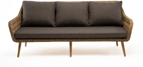 "Прованс" диван из искусственного ротанга трехместный, цвет соломенный 4SIS арт.УТ-00007743