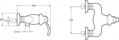 Смеситель Jacob Delafon Fairfax E71095-CP для душа