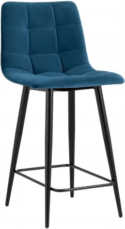 Стул полубарный Stool Group Джанго велюр синий высота сиденья 60 см УТ000035295