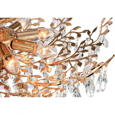 Потолочная люстра Stilfort Sofia 1031/03/08C (220V, хрусталь, листья)