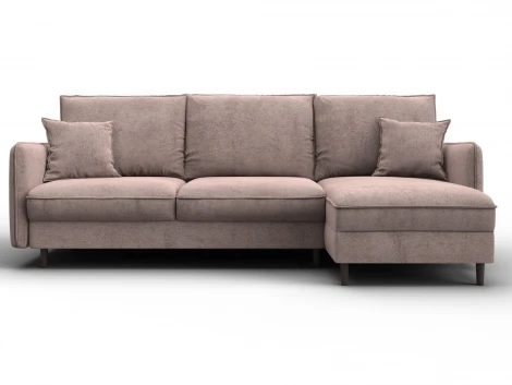 Диван угловой Лига-064 НПБ угол универсальный (ДСП/Дерево/Велюр/Бежевый) Лига Диванов 129627