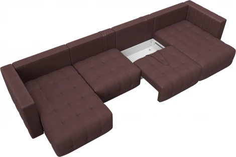 Диван П-образный Лига-052 НПБ Лонг Лига Диванов (Замша) арт.128858