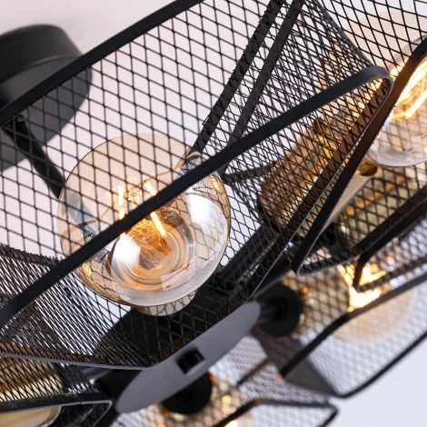 Потолочная люстра на штанге Arte Lamp Maasym A7044PL-8BK (220V, круглые)