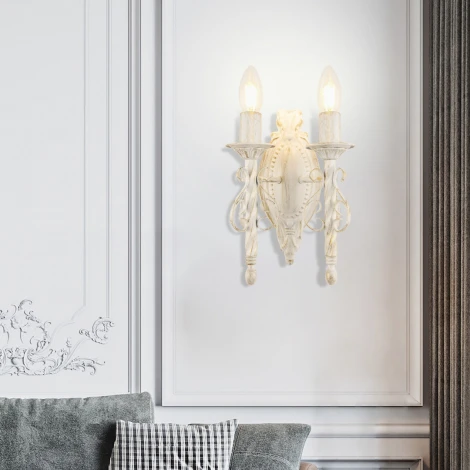 Бра Arte Milano AM342620 342620/2W WT+G (220V, подсвечник, свеча)