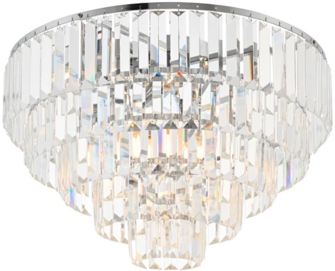 Потолочная люстра каскадная хрустальная Arte Milano Sorrento-7209 377209/7/490 CR (220V, круглые)