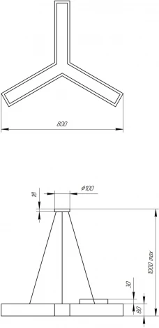 Подвесной светильник светодиодный ЭРА SPO-142-W-40K-044 (220V, на тросе, IP40)