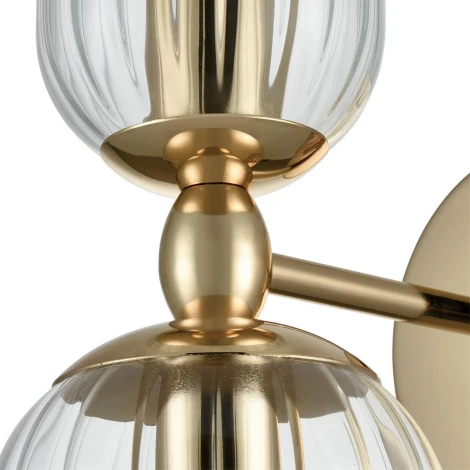 Бра Lumion Kassia 6586/2W золото/прозрачный, металл/стекло E14 2*40W 220V