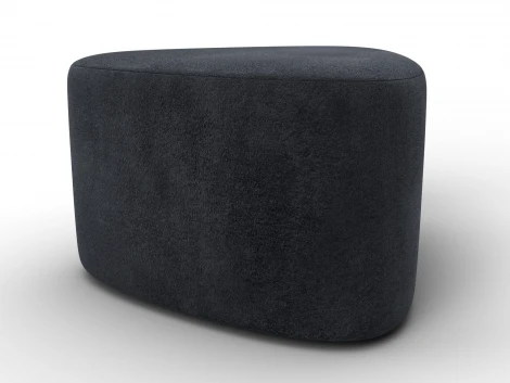 Пуф 004 (ДСП,Фанера/Пластик/Велюр/Темно-серый) Лига Диванов 132366