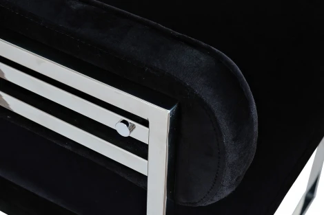 Стул велюр черный/хром 60*55*73см Garda Decor арт.GY-8504STUL-CHERN