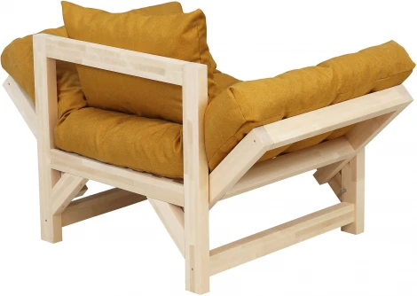 Кресло Бинго ткань savana plus yellow, каркас лак Mebelik арт.009292