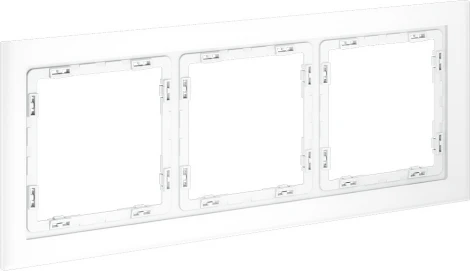 Рамка на 3 поста (белый, матовый, стекло) Voltum S70 VLS110302