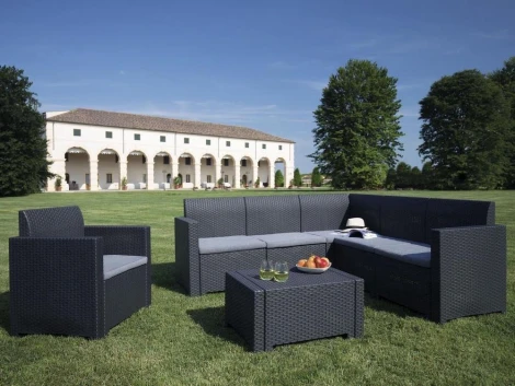 Плетеный угловой комплект Nebraska Corner B:rattan