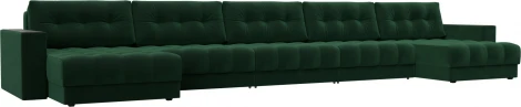 Диван П-образный с декором Лига-049 НПБ Мегалонг Лига Диванов (Велюр) арт.128525