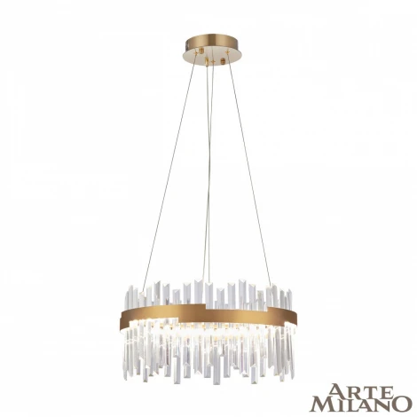 Подвесная люстра Arte Milano Venezia 312011/D500 BS (регулировка яркости, LED, 220V, хрусталь, пульт управления, на тросе, круглые)