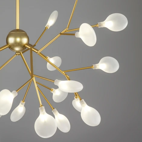 Подвесная люстра Wi-Fi Bogate's Foglia 341 Smart (220V, управление смартфоном, голосовое управление, умный дом - Minimir Home, Алиса, Маруся, Салют, на тросе, лепестки)