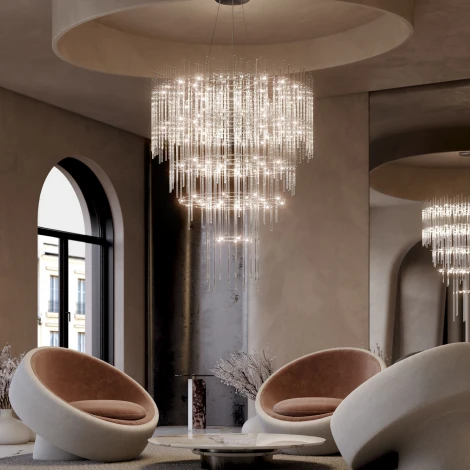 Подвесная люстра Bogate's Queen 91101 LED хром