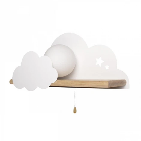 Настенный светильник Loft It Axel 10134 White (для детской, 220V, выключатель, шар)