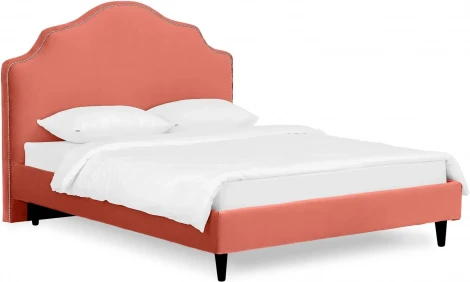 Кровать Queen II Victoria L 1600 ОГОГО (арт.652893), (Ткань/Оранжевый)