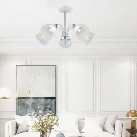 Потолочная люстра на штанге Arte Milano Napoli 326008/5 WH+CR (220V)