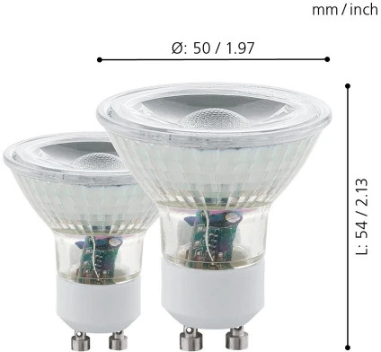 Лампочка светодиодная GU10 3,3W 240 lm 3000K Eglo Lm_led_gu10 11475