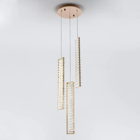 Подвесной светильник светодиодный хрустальный Modelux MODESTYLE MS.88909.3R GD