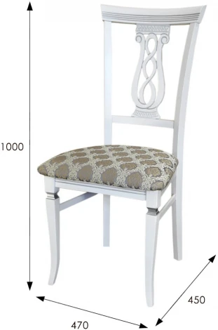 Стул Агнесс белый/серебро, Маркус серебро от фабрики Mebelik