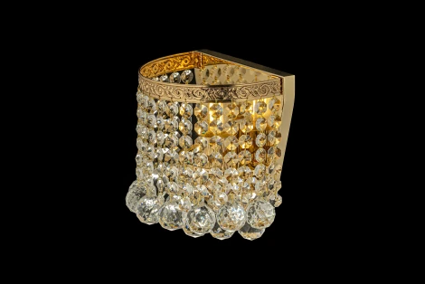 Настенный светильник Arti Lampadari Castellana E 2.10.501 G (220V, хрусталь, подвески)