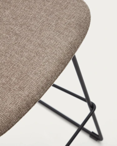 Zahara Барный стул коричневый с черными стальными ножками 76 см La Forma (ex Julia Grup) арт.148497