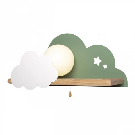 Настенный светильник Loft It Axel 10134 Green (для детской, 220V, выключатель, шар)