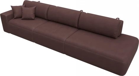 Диван прямой Лига-036 НПБ Модерн Лонг подлокотник слева Лига Диванов (Замша) арт.127699L