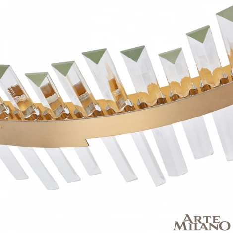 Подвесная люстра Arte Milano Venezia 312011/D1000 BS (регулировка яркости, LED, 220V, хрусталь, пульт управления, на тросе, круглые)