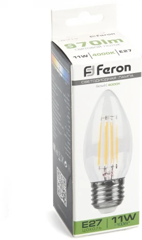 Лампа светодиодная Feron 38273 LB-713 Свеча E27 11W 4000K
