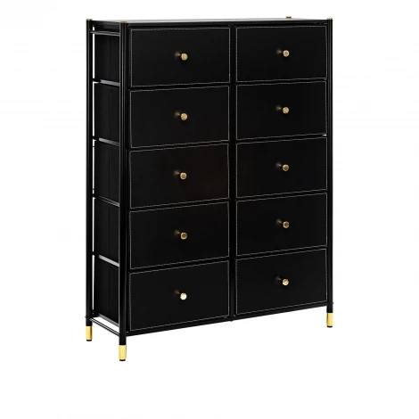 Комод Leset Нирита/Хайди, 10 ящиков, Черный