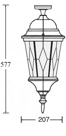 Потолочный светильник уличный Oasis Light ASTORIA 2M 91405MA cover Bl ромб (220V, IP44)