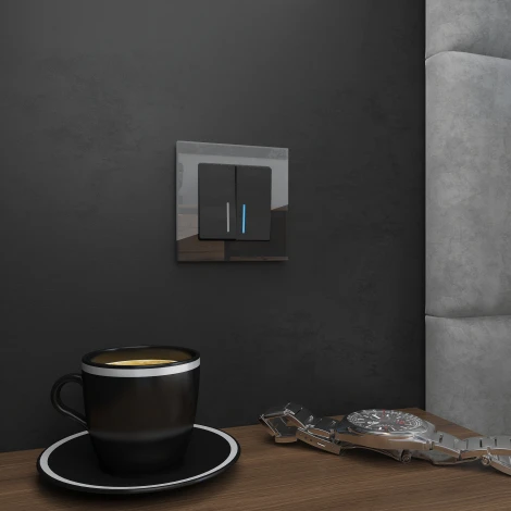 Рамка на 1 пост Favorit (черный,стекло) Werkel W0011108 (a051438)