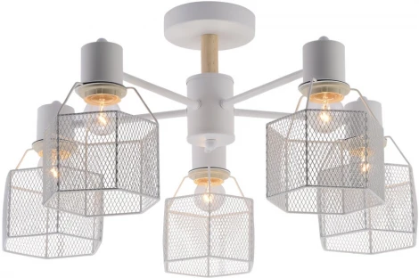 Потолочная люстра на штанге Seven Fires Lauri SF3388/5C-WT-WD