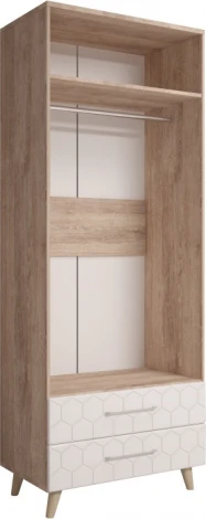 Шкафы Woodville Мариус М-01 дуб баррик / белый матовый